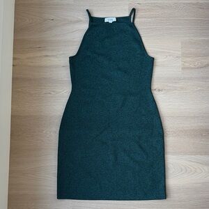 COS Dark Green Halter Mini Dress